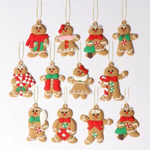 Christmas Tree Decorations – 25pcs Gingerbread Man Ornaments