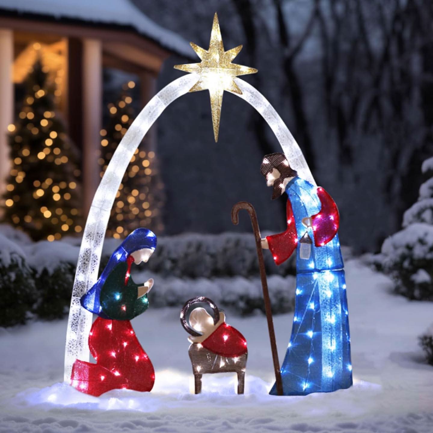1.52m Illuminated Christmas Nativity Scene