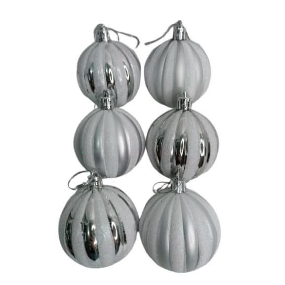 Kit of 6 Christmas Baubles 6cm β Festive Decorations