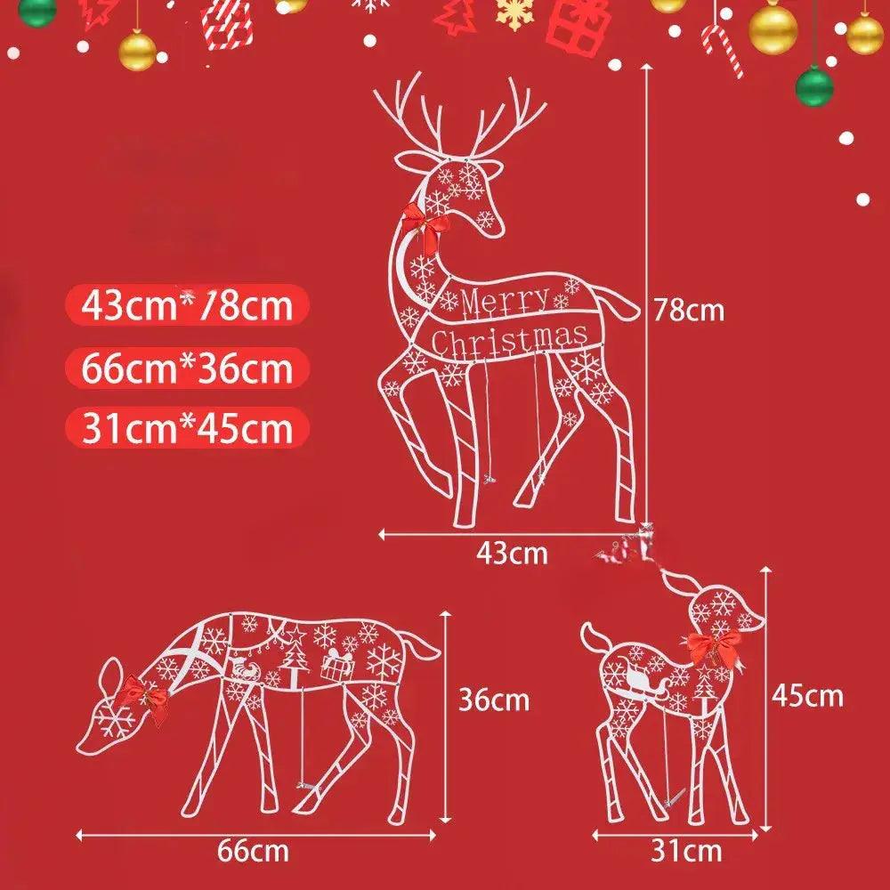 Illuminated Christmas Reindeer – Set of 3 (Dual Voltage)