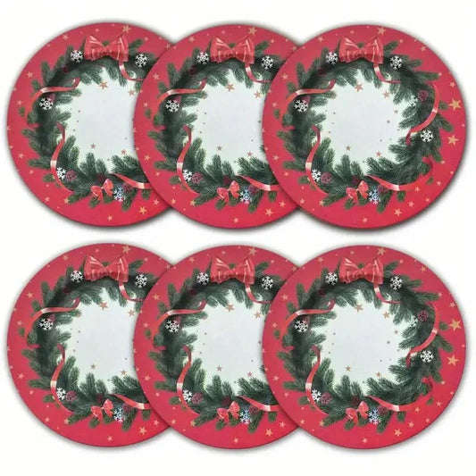 6-Piece Christmas Dinner Plate Set