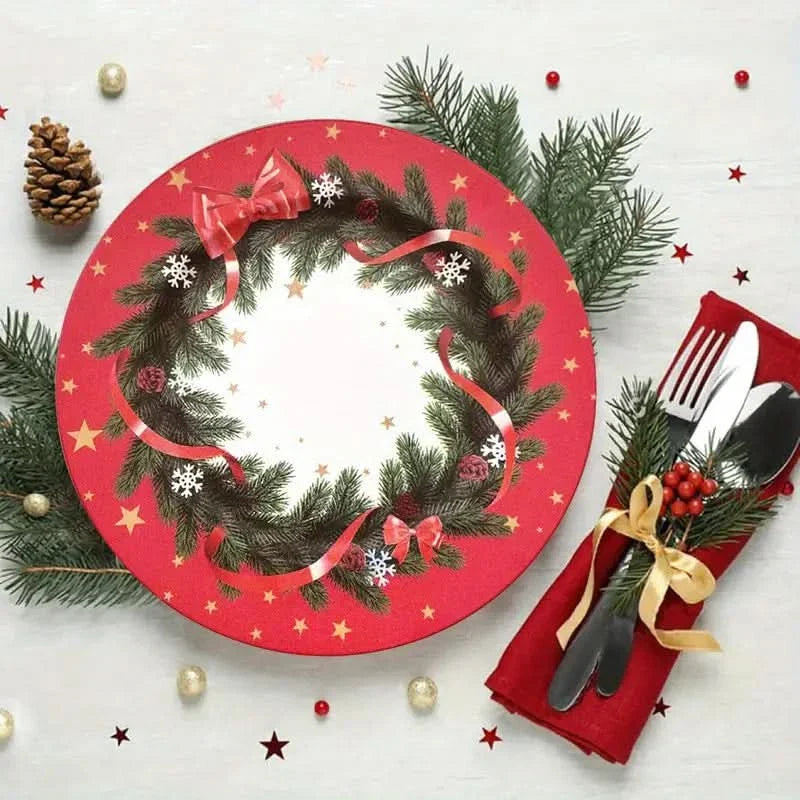 6-Piece Christmas Dinner Plate Set
