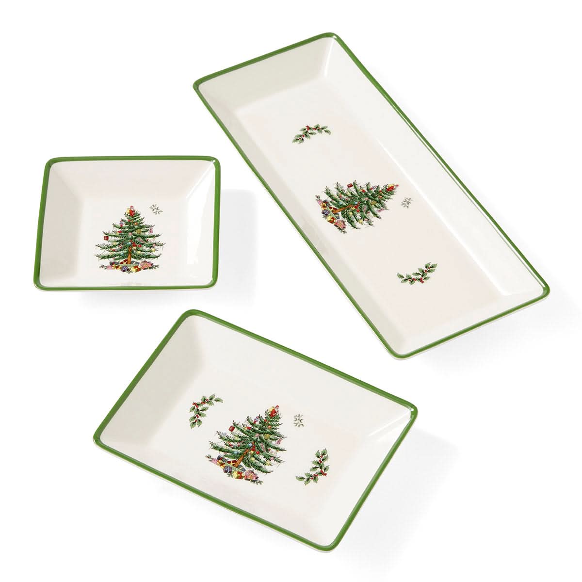 Christmas-Themed Tray Set – 3 Pieces