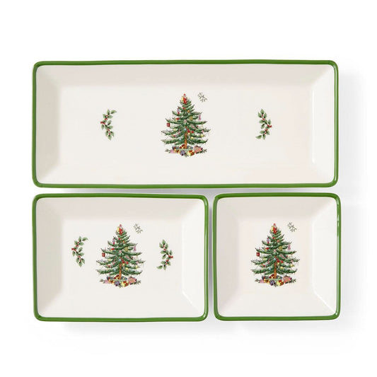 Christmas-Themed Tray Set – 3 Pieces