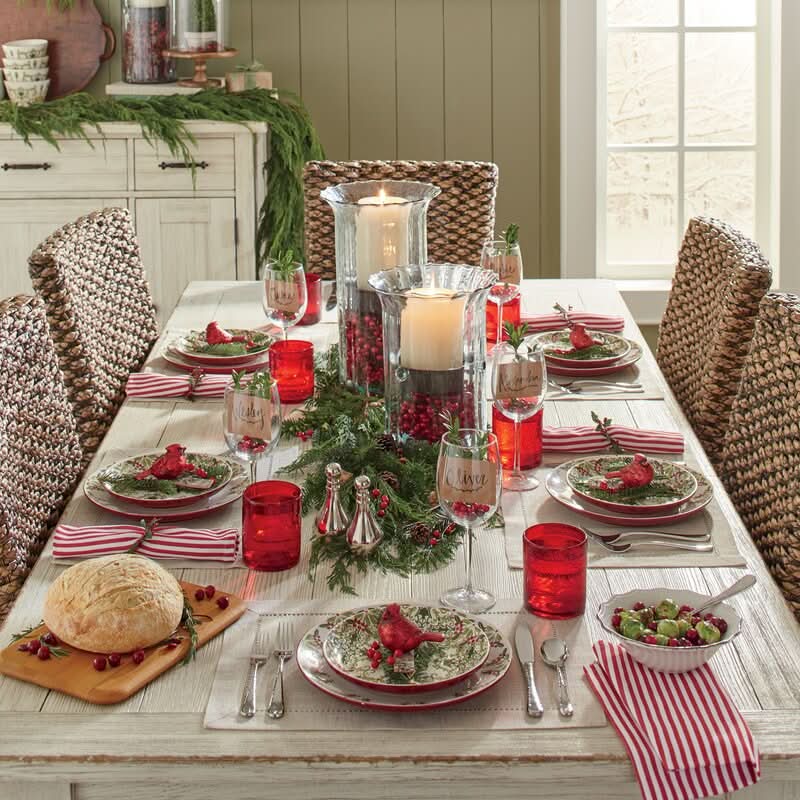 16-Piece Christmas Colours Porcelain Set – Service for 4 People