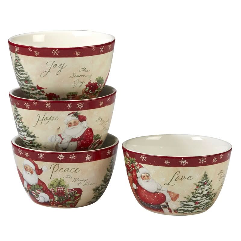 Holiday Wishes Christmas Dinnerware Set – 16 Pieces