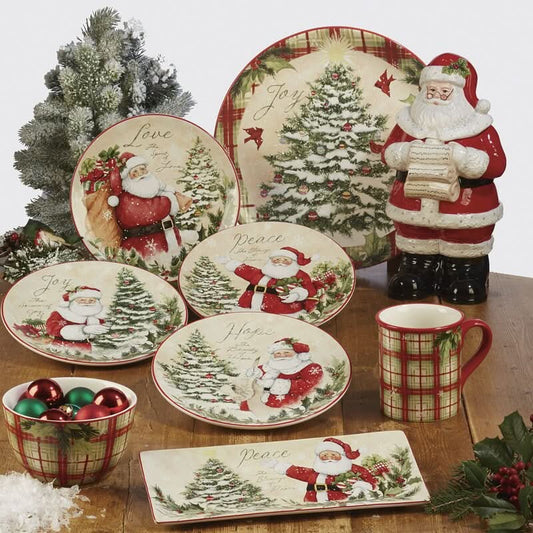 Holiday Wishes Christmas Dinnerware Set – 16 Pieces