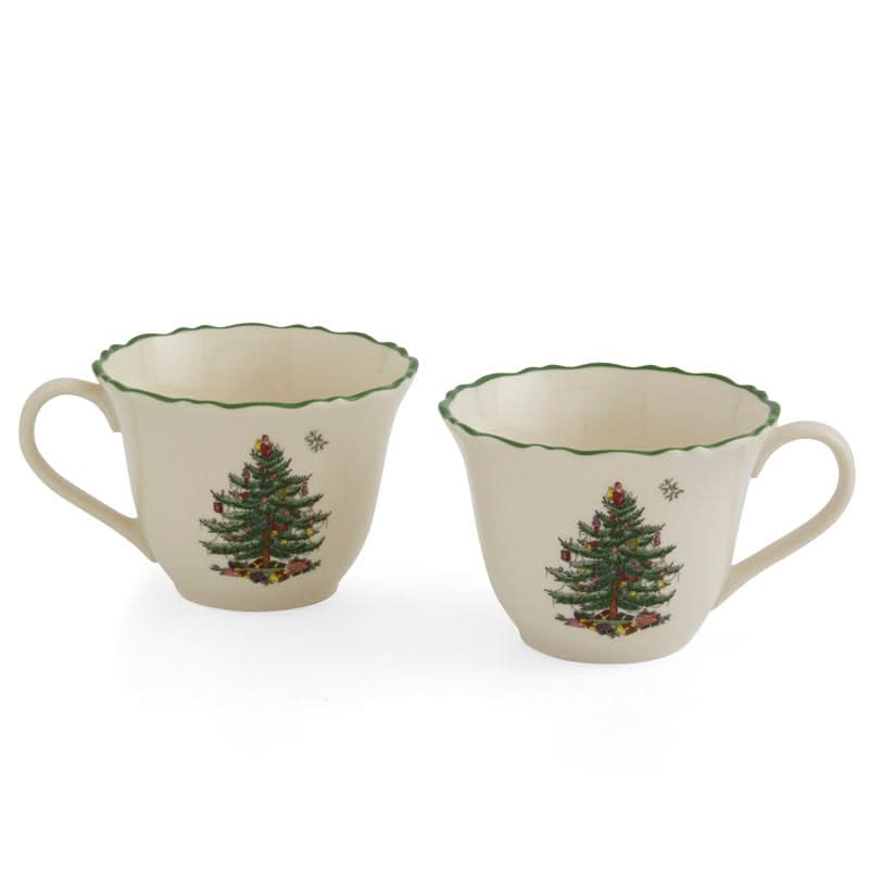 10-Piece Porcelain Set – Christmas Tree Design
