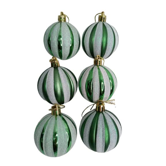 Kit of 6 Christmas Baubles 6cm – Festive Decorations