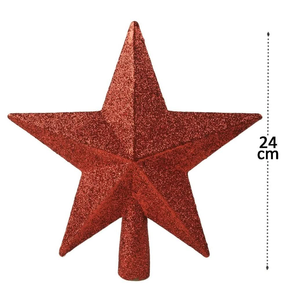 Golden Star Christmas Tree Topper – 20cm