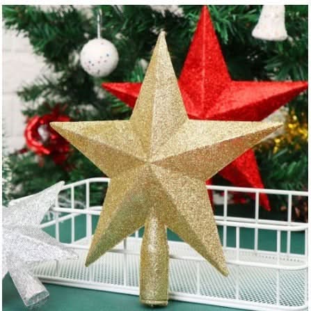 Golden Star Christmas Tree Topper – 20cm
