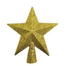 Golden Star Christmas Tree Topper – 20cm