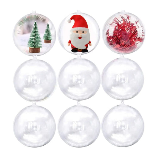 30 Christmas Baubles Acrylic Sphere for Photos and Keepsakes 6.5cm