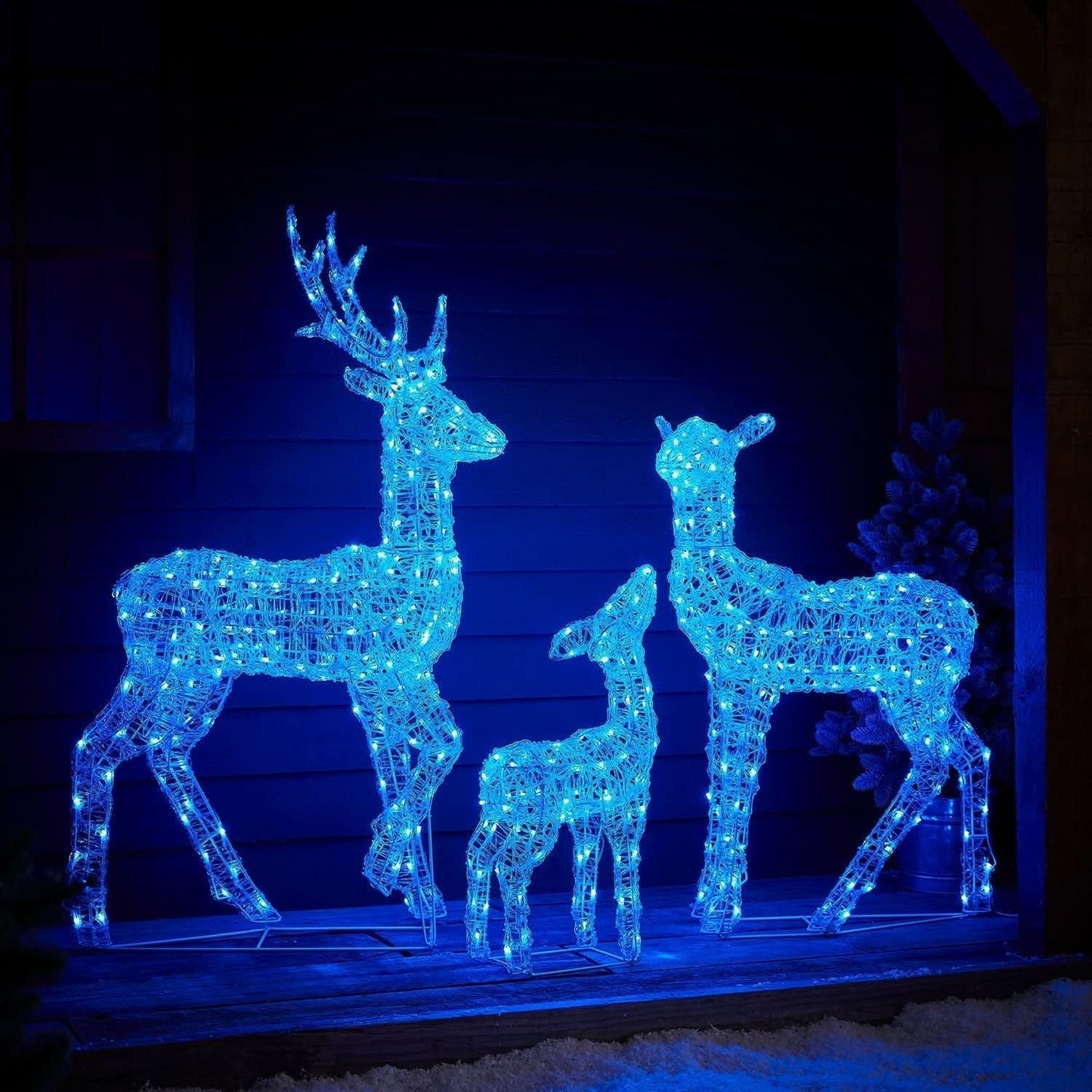 Smart RGB LED Light-Up Reindeer Set with Wi-Fi Control