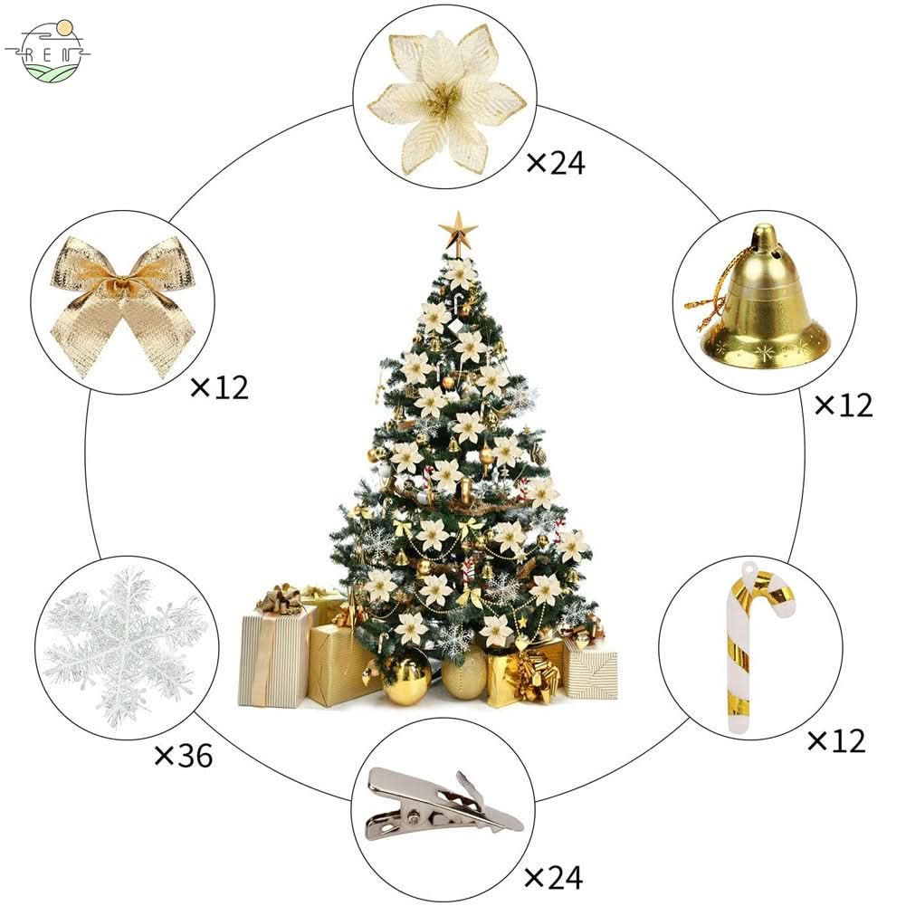 Christmas Tree Decoration Set – 120 Pieces