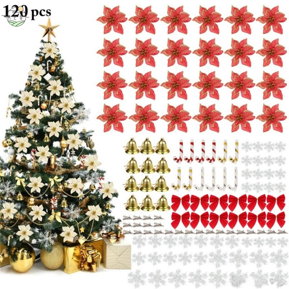 Christmas Tree Decoration Set – 120 Pieces