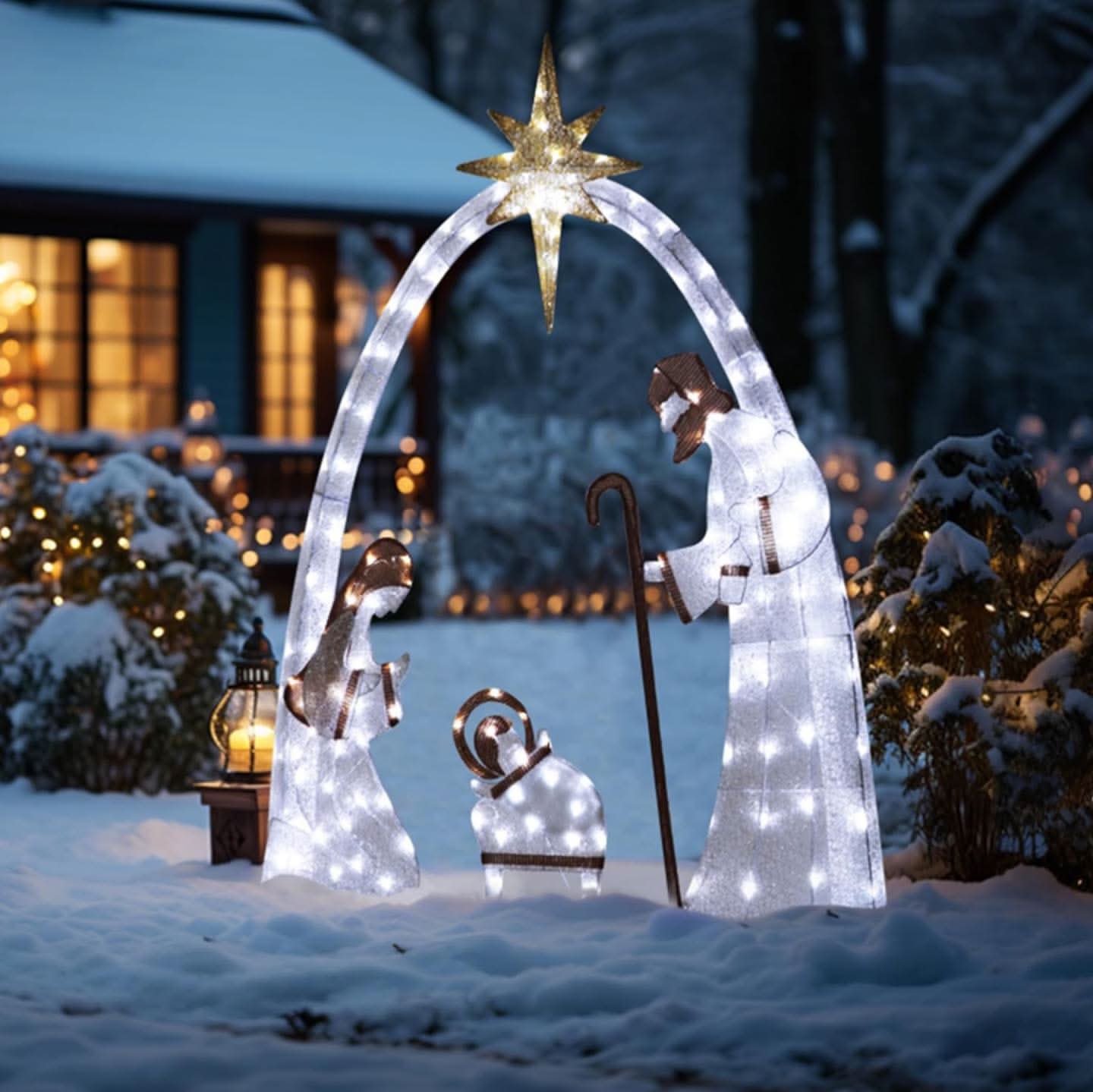 1.52m Illuminated Christmas Nativity Scene