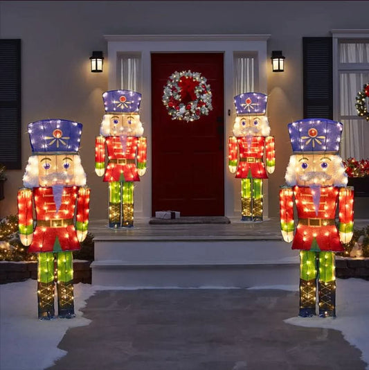 1.52m Sparkling Nutcracker with Cool White LEDs
