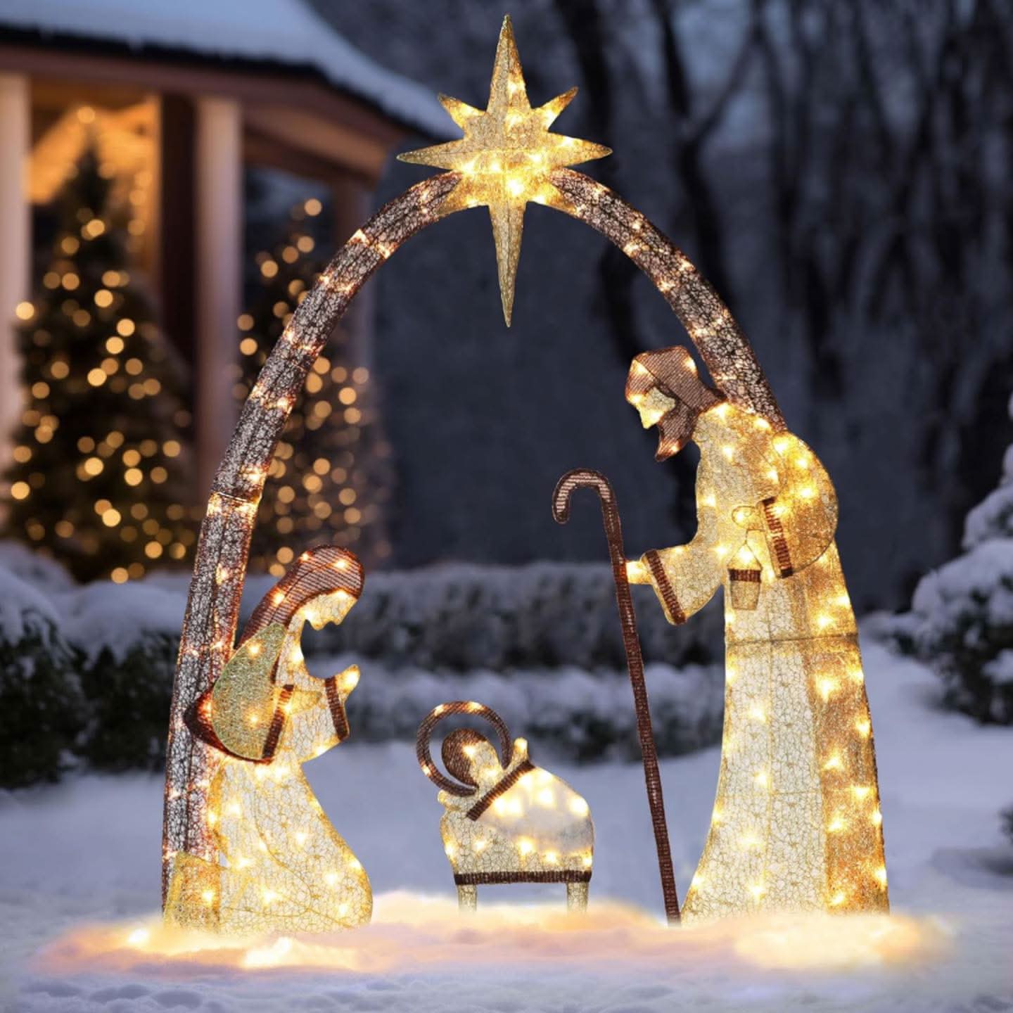 1.52m Illuminated Christmas Nativity Scene