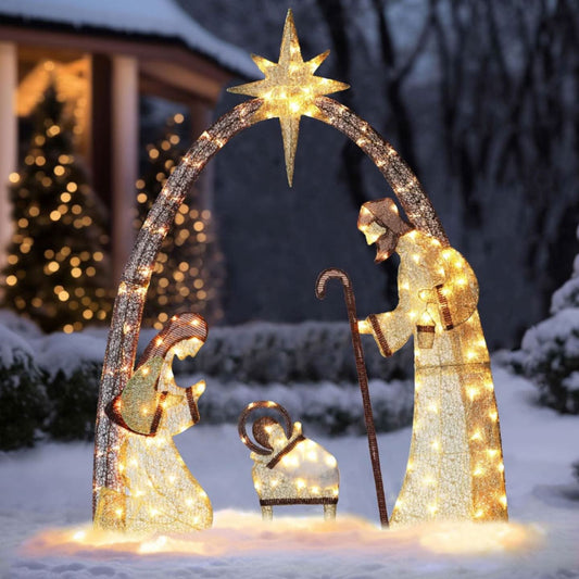 1.52m Illuminated Christmas Nativity Scene