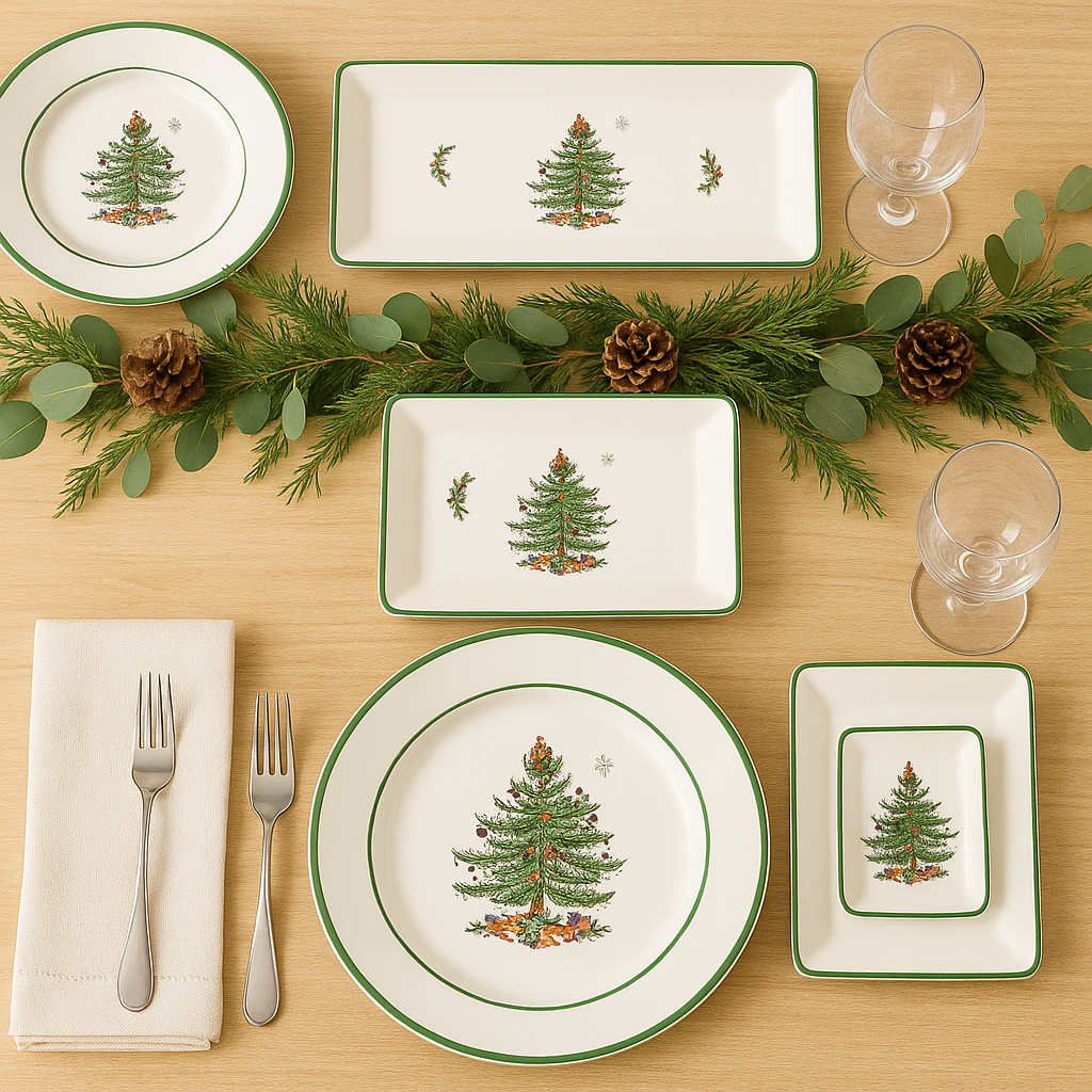 Christmas-Themed Tray Set – 3 Pieces