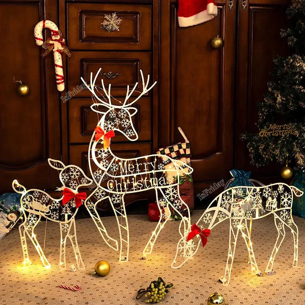 Illuminated Christmas Reindeer – Set of 3 (Dual Voltage)