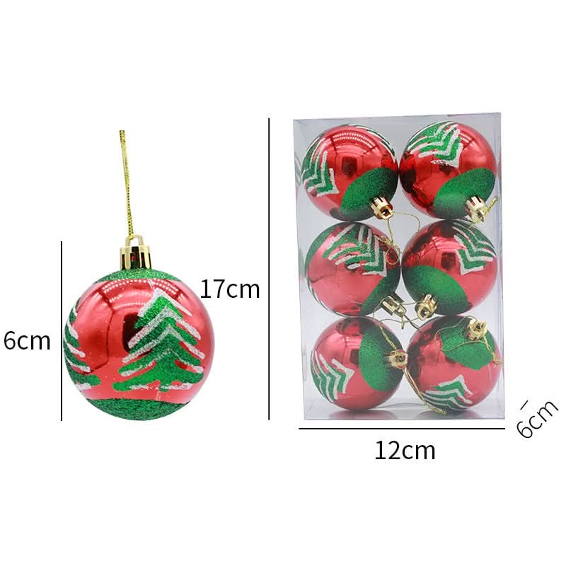 Christmas Tree Baubles Set – 6 Pieces