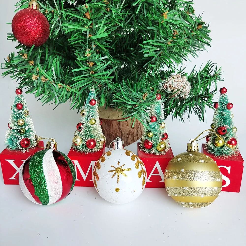 Christmas Tree Baubles Set – 6 Pieces