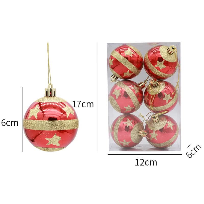 Christmas Tree Baubles Set – 6 Pieces