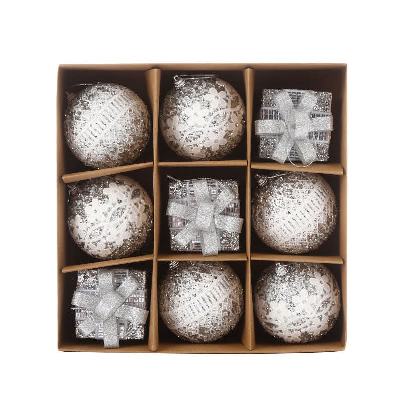Christmas Baubles Set – 9 Pieces | 8CM
