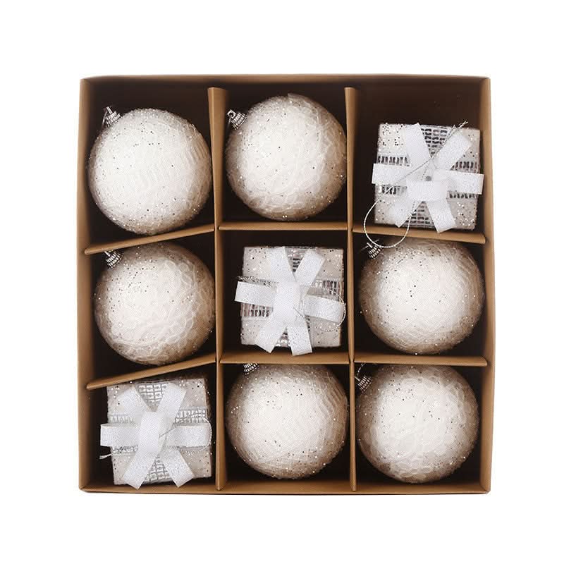 Christmas Baubles Set – 9 Pieces | 8CM